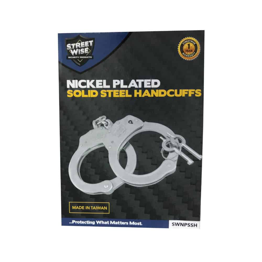 Nickel-plated Steel Handcuffs With Double Lock Mechanism - Image 3
